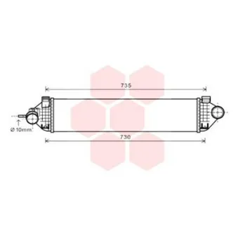 Intercooler, échangeur VAN WEZEL 18004473