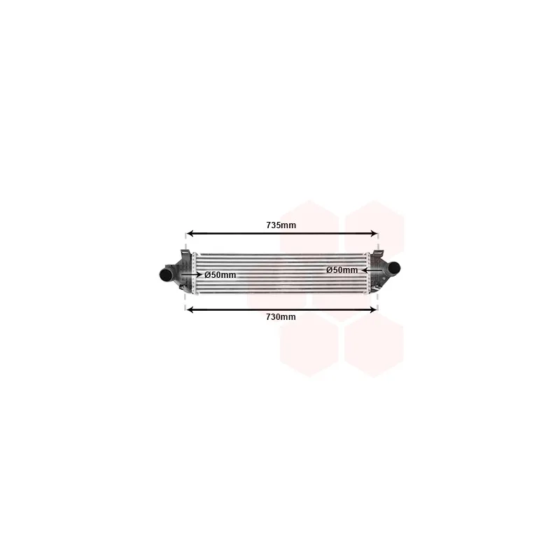 Intercooler, échangeur VAN WEZEL 18004474