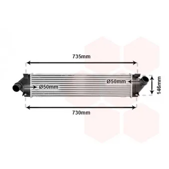 Intercooler, échangeur VAN WEZEL 18004480