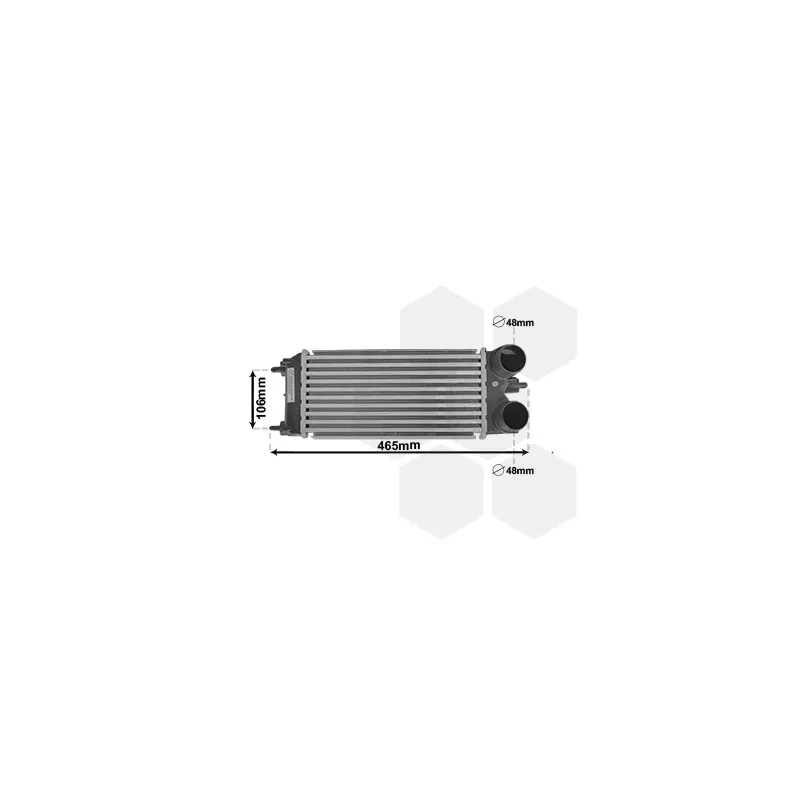 Intercooler, échangeur VAN WEZEL 18004701