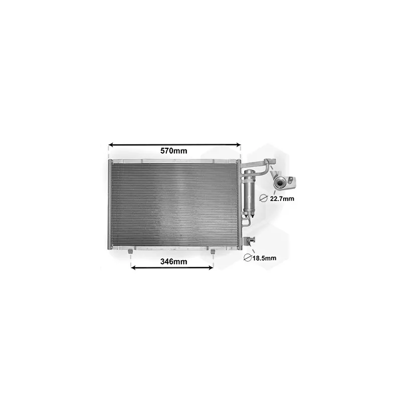 Condenseur, climatisation VAN WEZEL 18005583