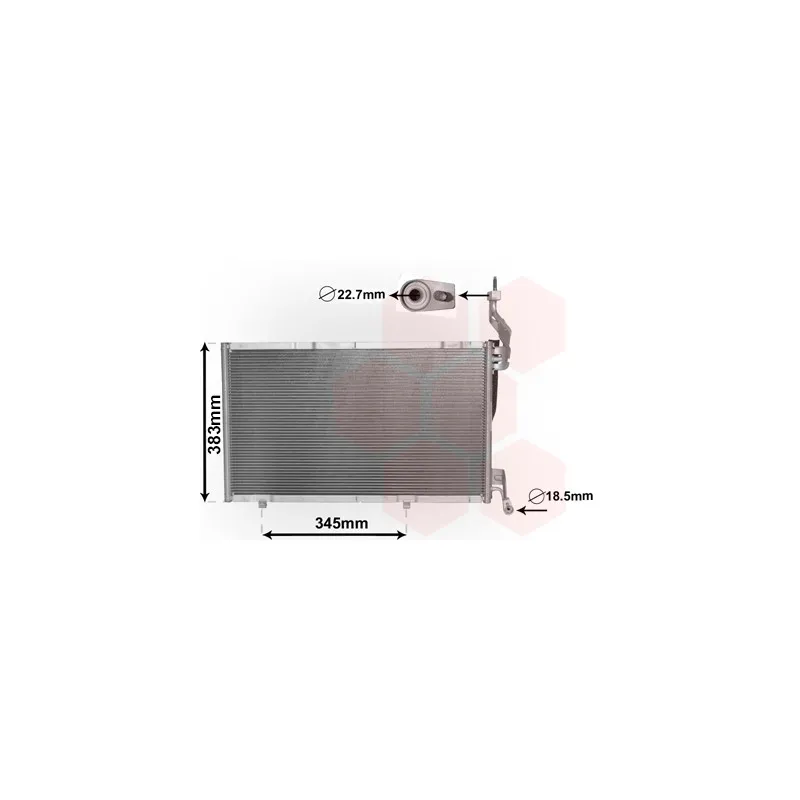 Condenseur, climatisation VAN WEZEL 18005590