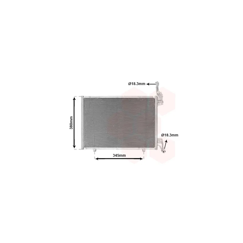 Condenseur, climatisation VAN WEZEL 18005640