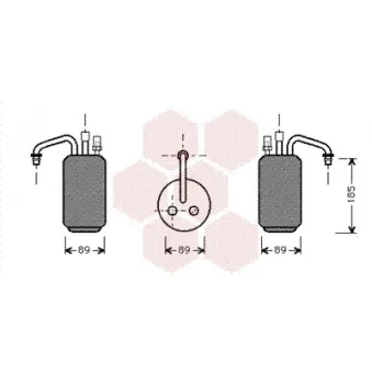 Filtre déshydratant, climatisation VAN WEZEL 1800D017