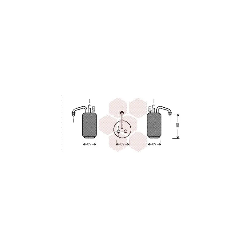 Filtre déshydratant, climatisation VAN WEZEL 1800D017