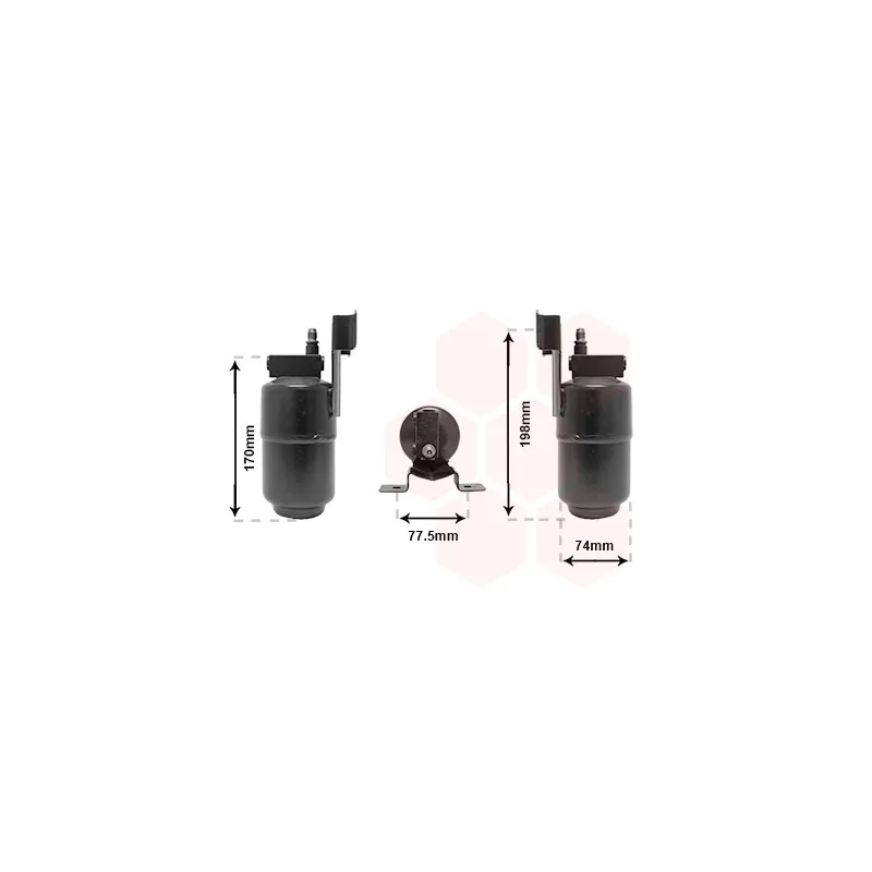 Filtre déshydratant, climatisation VAN WEZEL 1800D296