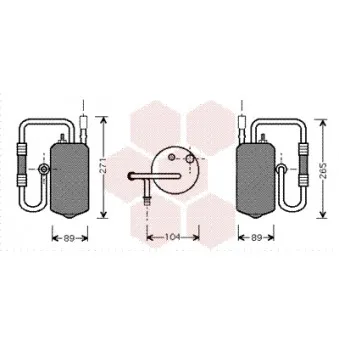 Filtre déshydratant, climatisation VAN WEZEL 1800D349