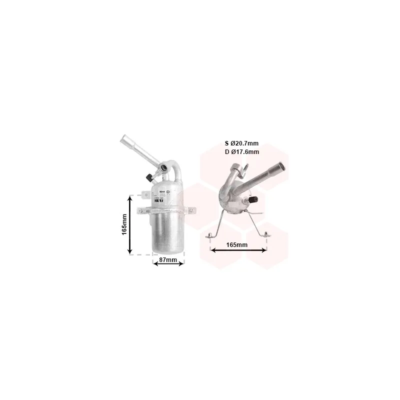Filtre déshydratant, climatisation VAN WEZEL 1800D374
