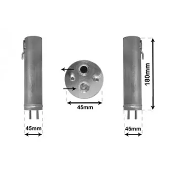 Filtre déshydratant, climatisation VAN WEZEL 1800D584