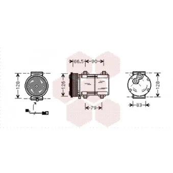 Compresseur, climatisation VAN WEZEL 1800K276
