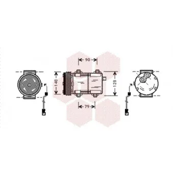 Compresseur, climatisation VAN WEZEL 1800K277