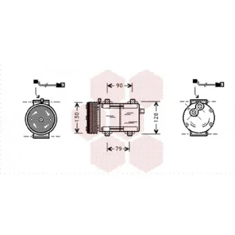 Compresseur, climatisation VAN WEZEL 1800K280