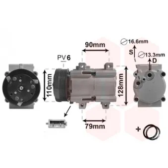 Compresseur, climatisation VAN WEZEL 1800K284