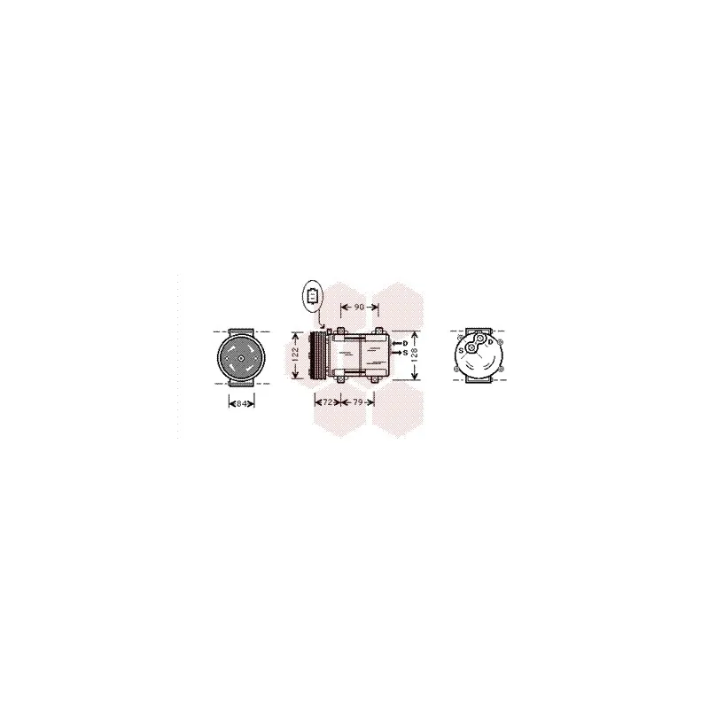 Compresseur, climatisation VAN WEZEL 1800K351