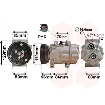 Compresseur, climatisation VAN WEZEL 1800K378