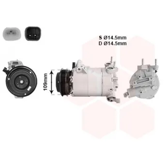 Compresseur, climatisation VAN WEZEL 1800K392