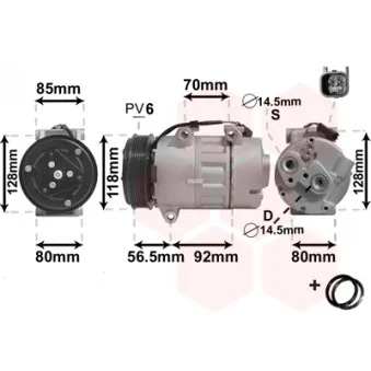 Compresseur, climatisation VAN WEZEL 1800K394