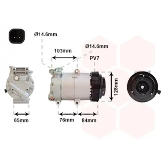 Compresseur, climatisation VAN WEZEL 1800K418