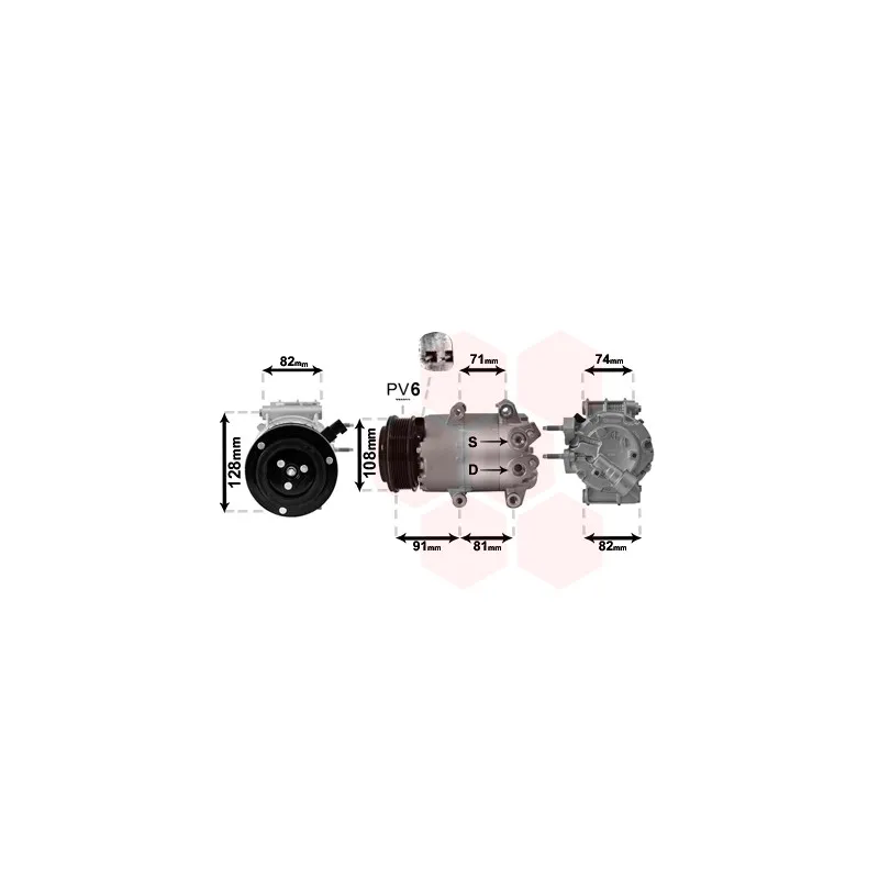 Compresseur, climatisation VAN WEZEL 1800K498