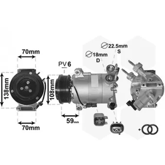 Compresseur, climatisation VAN WEZEL 1800K586