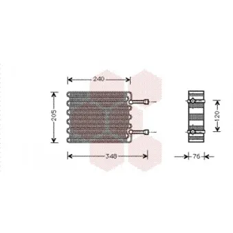 Évaporateur climatisation VAN WEZEL 1800V022