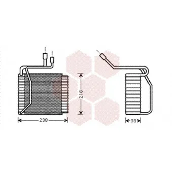 Évaporateur climatisation VAN WEZEL 1800V109