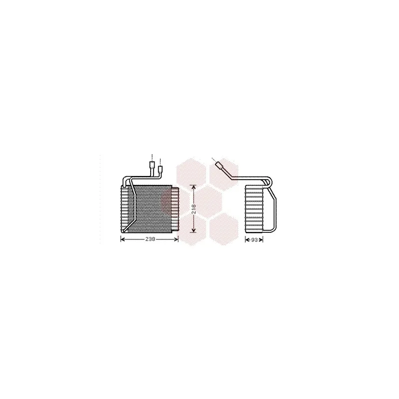 Évaporateur climatisation VAN WEZEL 1800V109