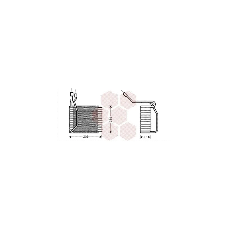 Évaporateur climatisation VAN WEZEL 1800V110