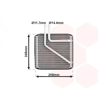 Évaporateur climatisation VAN WEZEL 1800V270