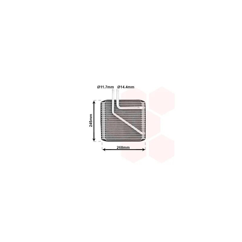 Évaporateur climatisation VAN WEZEL 1800V270