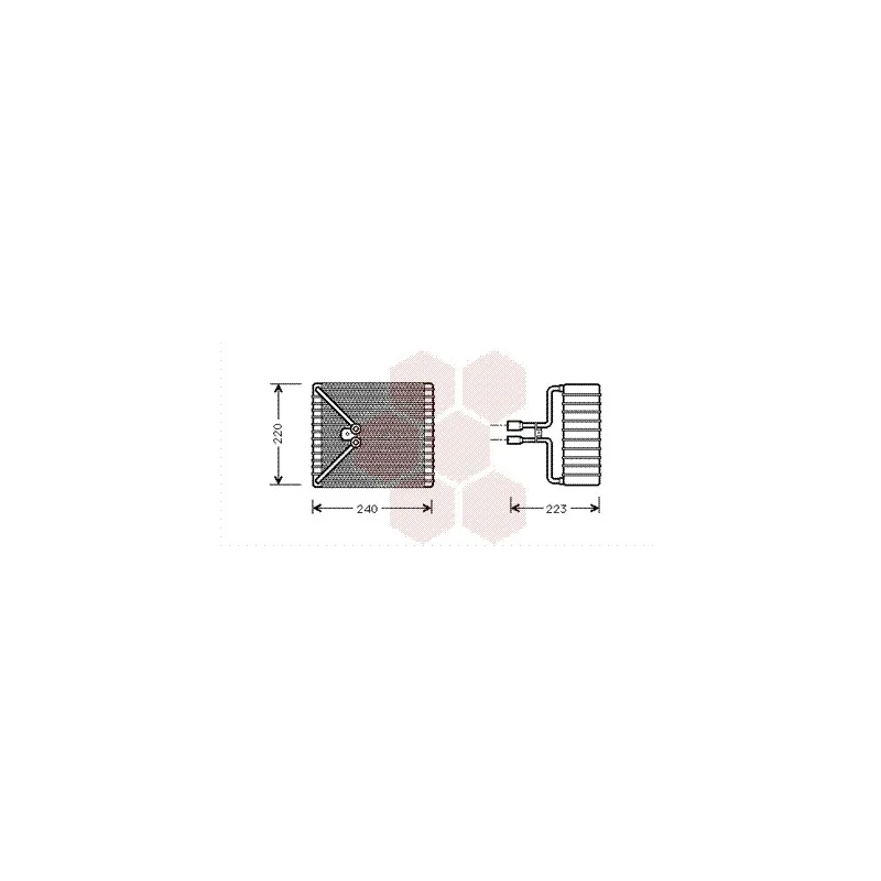 Évaporateur climatisation VAN WEZEL 1800V273