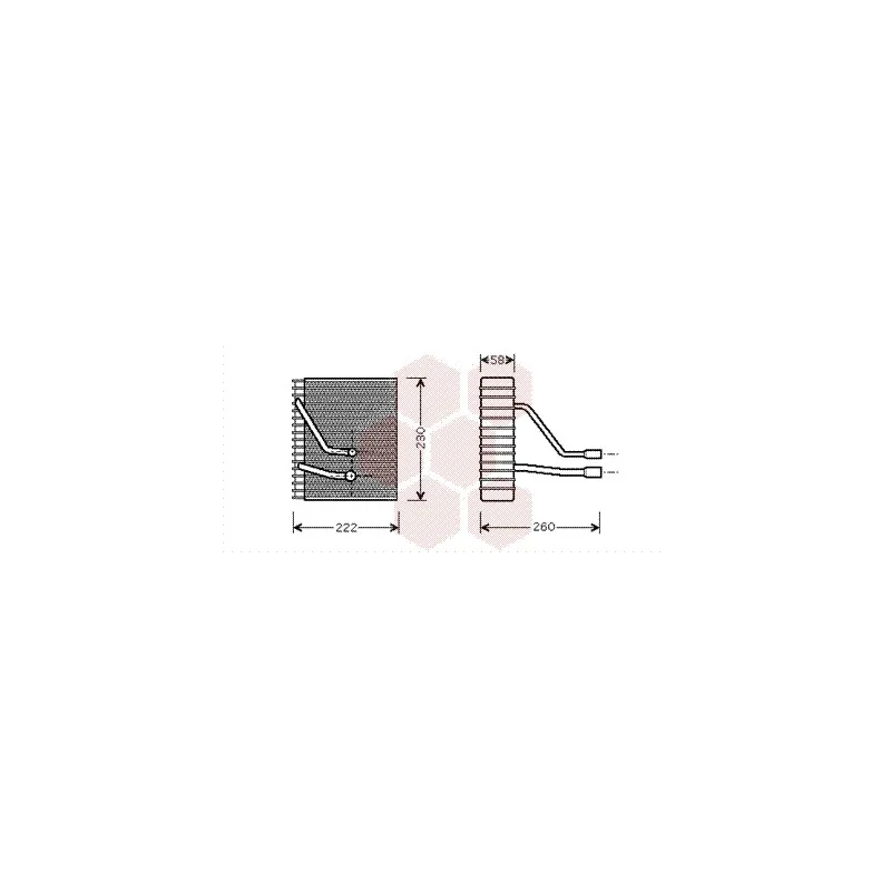 Évaporateur climatisation VAN WEZEL 1800V330