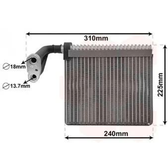Évaporateur climatisation VAN WEZEL 1800V426