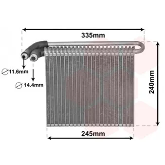 Évaporateur climatisation VAN WEZEL 1800V456
