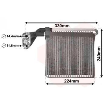 Évaporateur climatisation VAN WEZEL 1800V459