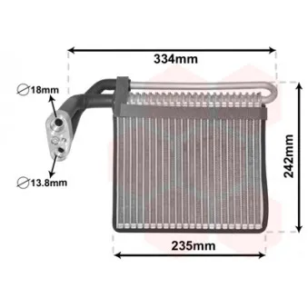 Évaporateur climatisation VAN WEZEL 1800V461
