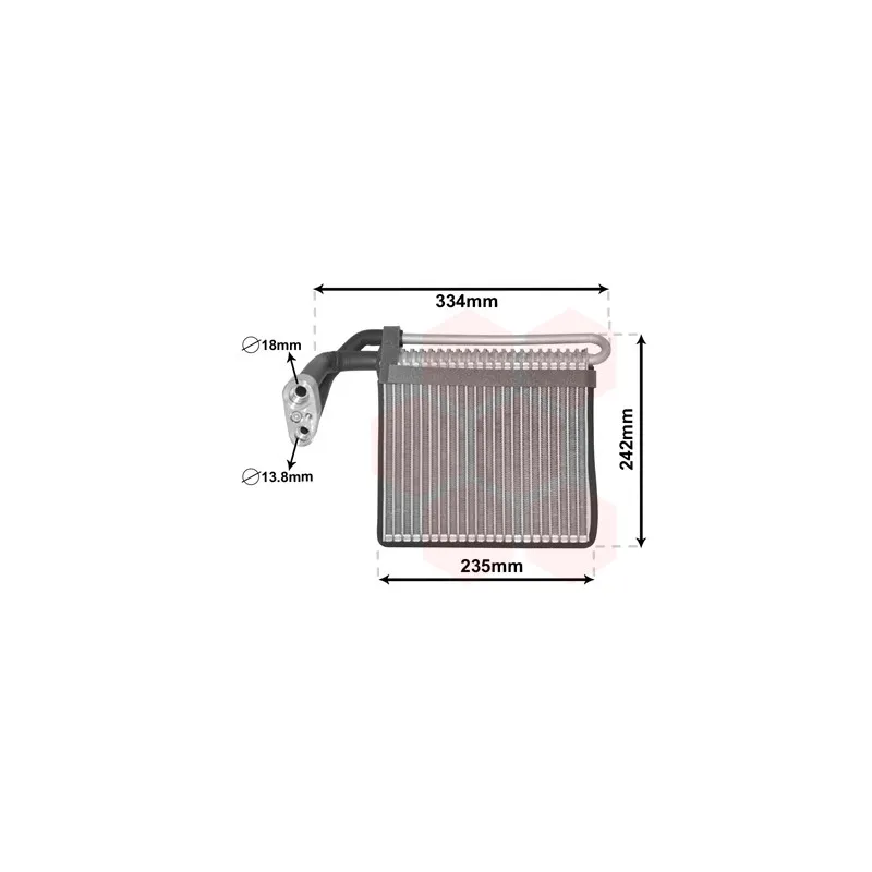 Évaporateur climatisation VAN WEZEL 1800V461