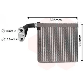 Évaporateur climatisation VAN WEZEL 1800V467