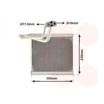 Évaporateur climatisation VAN WEZEL 1800V493