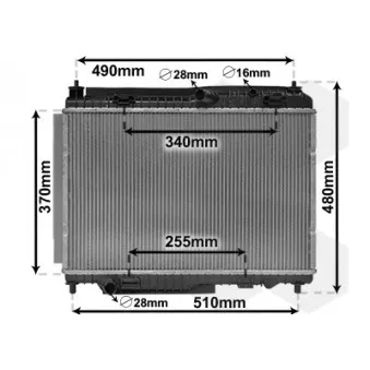 Radiateur, refroidissement du moteur VAN WEZEL 18012701