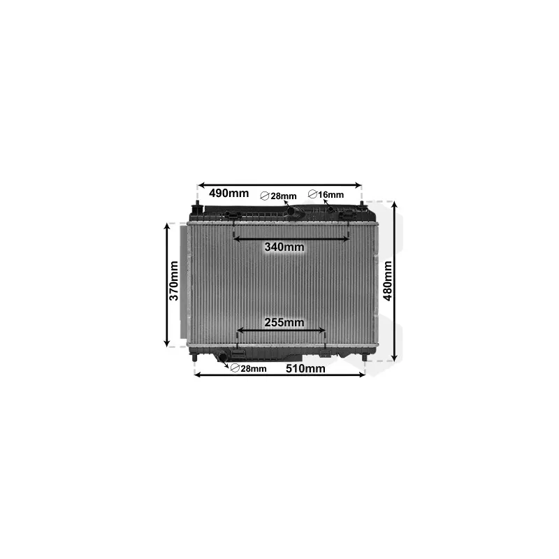 Radiateur, refroidissement du moteur VAN WEZEL 18012701