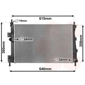 Radiateur, refroidissement du moteur VAN WEZEL 18012702