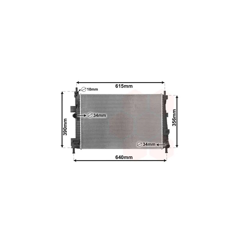 Radiateur, refroidissement du moteur VAN WEZEL 18012702