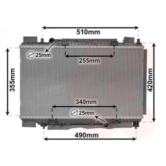 Radiateur, refroidissement du moteur VAN WEZEL 18012704