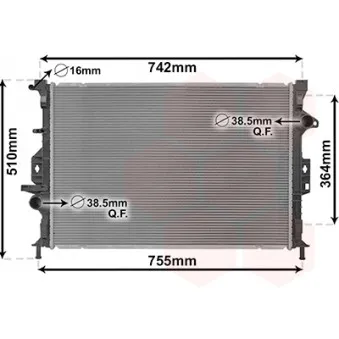 Radiateur, refroidissement du moteur VAN WEZEL 18012708