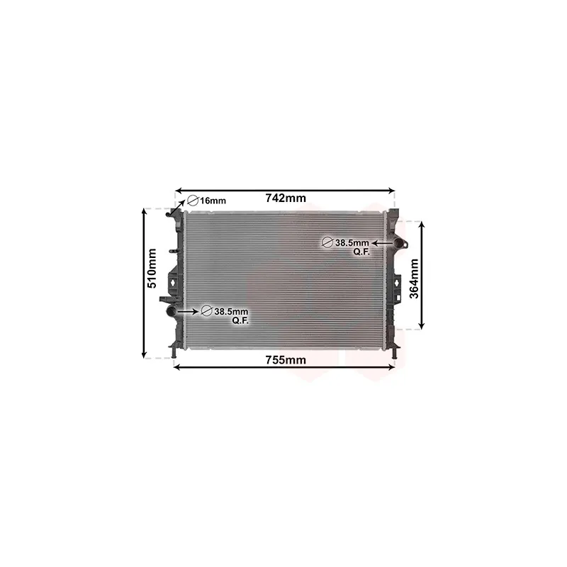 Radiateur, refroidissement du moteur VAN WEZEL 18012708