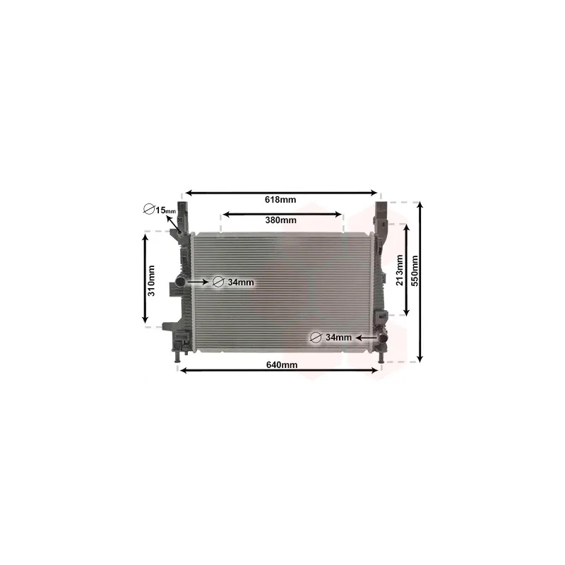 Radiateur, refroidissement du moteur VAN WEZEL 18012710