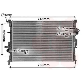 Radiateur, refroidissement du moteur VAN WEZEL 18012711