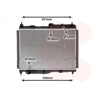 Radiateur, refroidissement du moteur VAN WEZEL 18012722