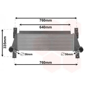 Intercooler, échangeur VAN WEZEL 18014701